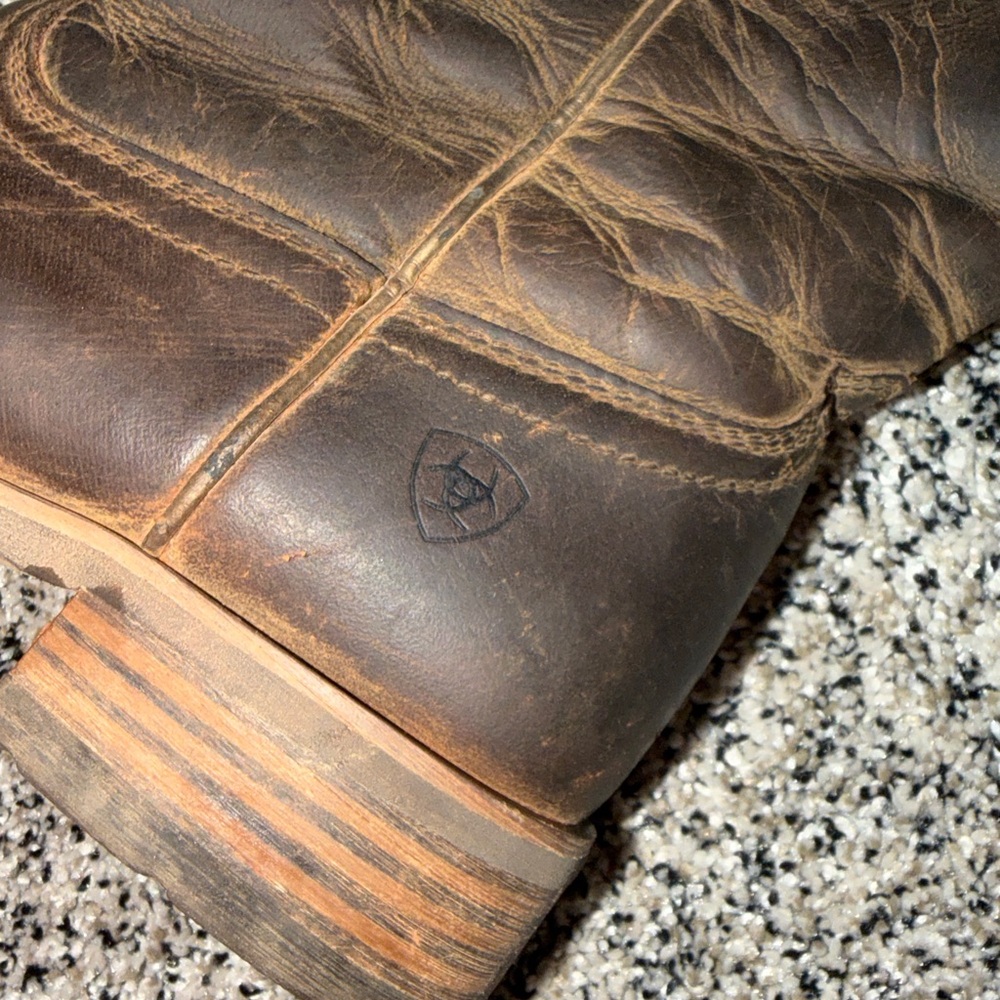 Ariat Unbridled stopper Boots Brown Leather Size 8 Women’s Round Toe - Picture 5 of 8
